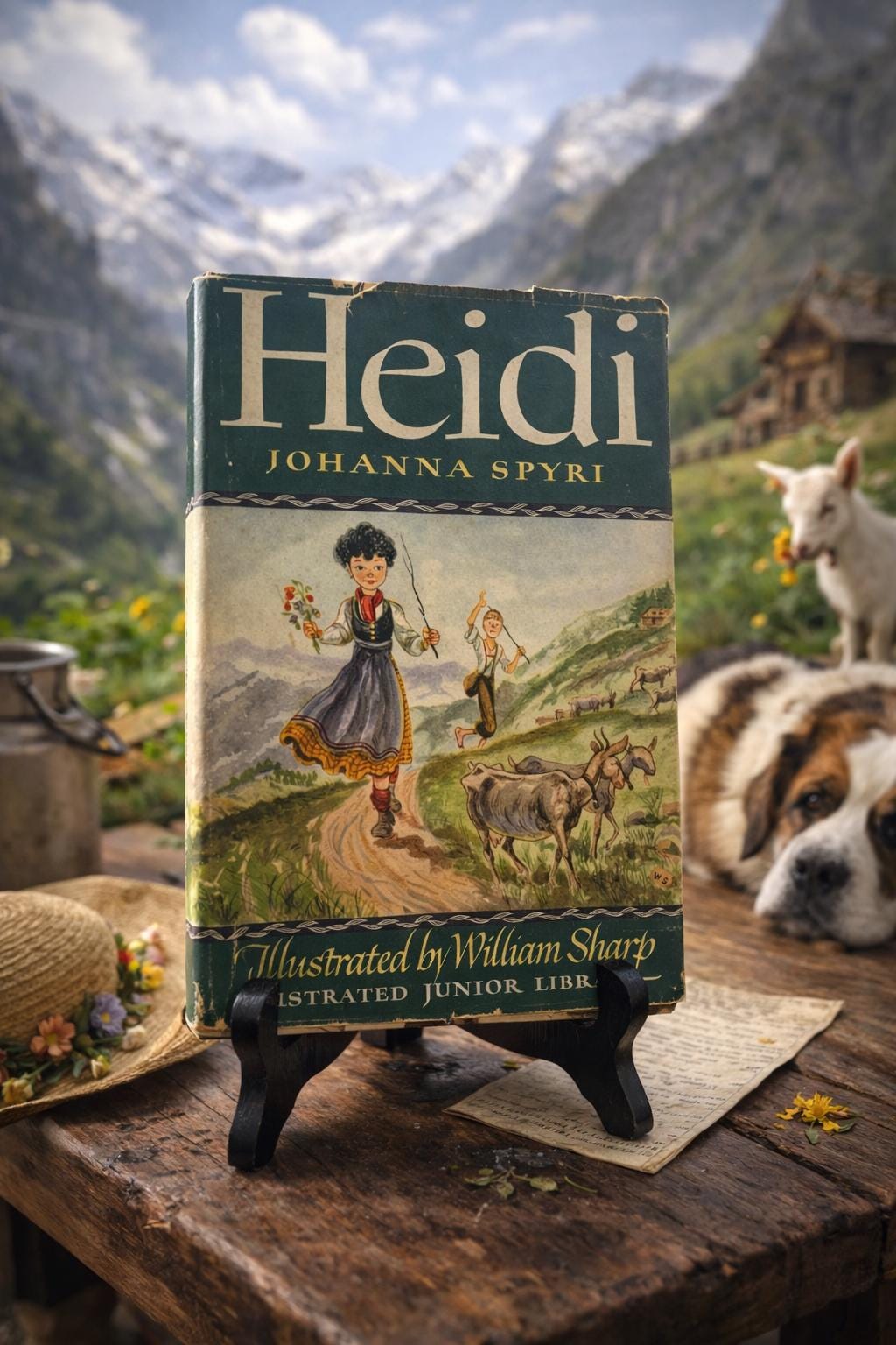 Heidi Johanna Spyri Grosset Dunlap 1945 Illustrated Junior Library