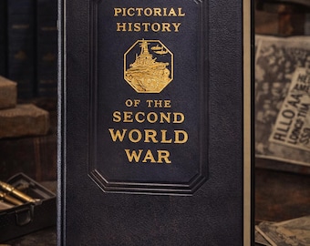 Pictorial History Second World War 5 Volume Deluxe Leather Set (1946-1947)