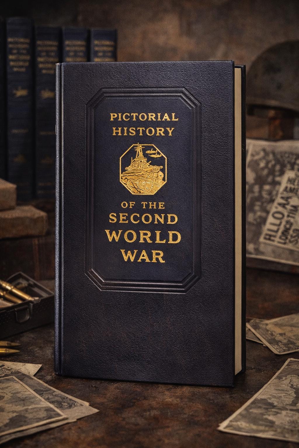 Pictorial History Second World War 5 Volume Deluxe Leather Set