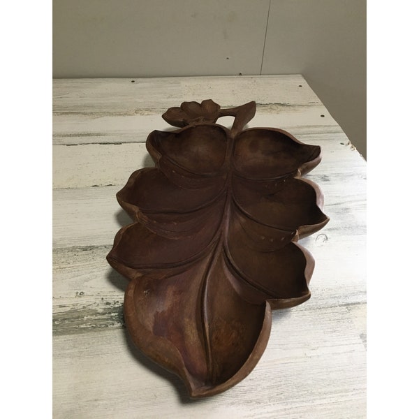 Leaf & Stem Wood Bowl main image 0