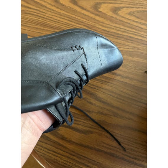 Gloria Vanderbilt Claudette Black Lace up Ankle Boots Size 9W