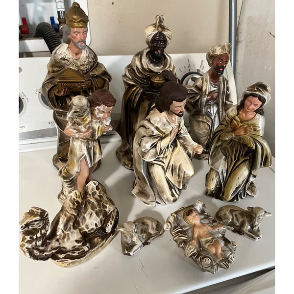 Vintage Nativity Set Made in Japan Etsy