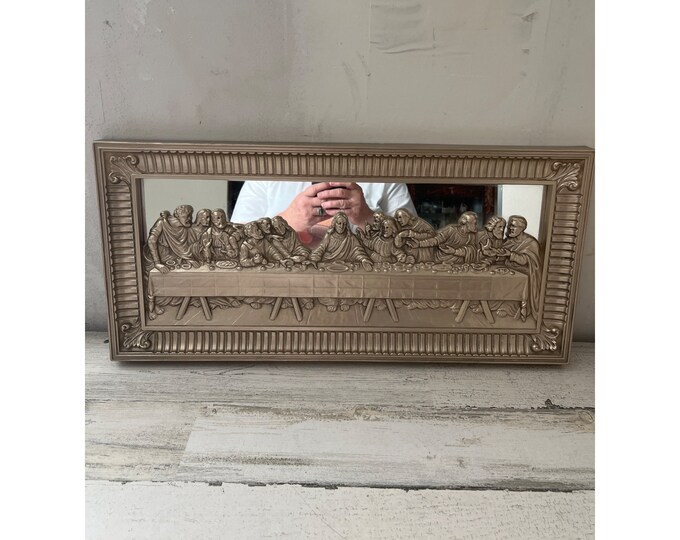 1980’s Home Interiors Last Supper With Jesus Mirrored Plaque - Etsy