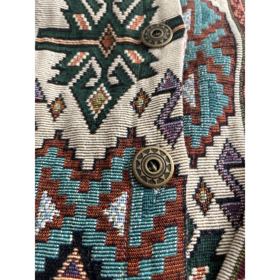BonWorth Aztec print SW style button up jacket si… - image 2