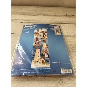 Janlynn counted cross stitch lighthouses kit 1998 vintage