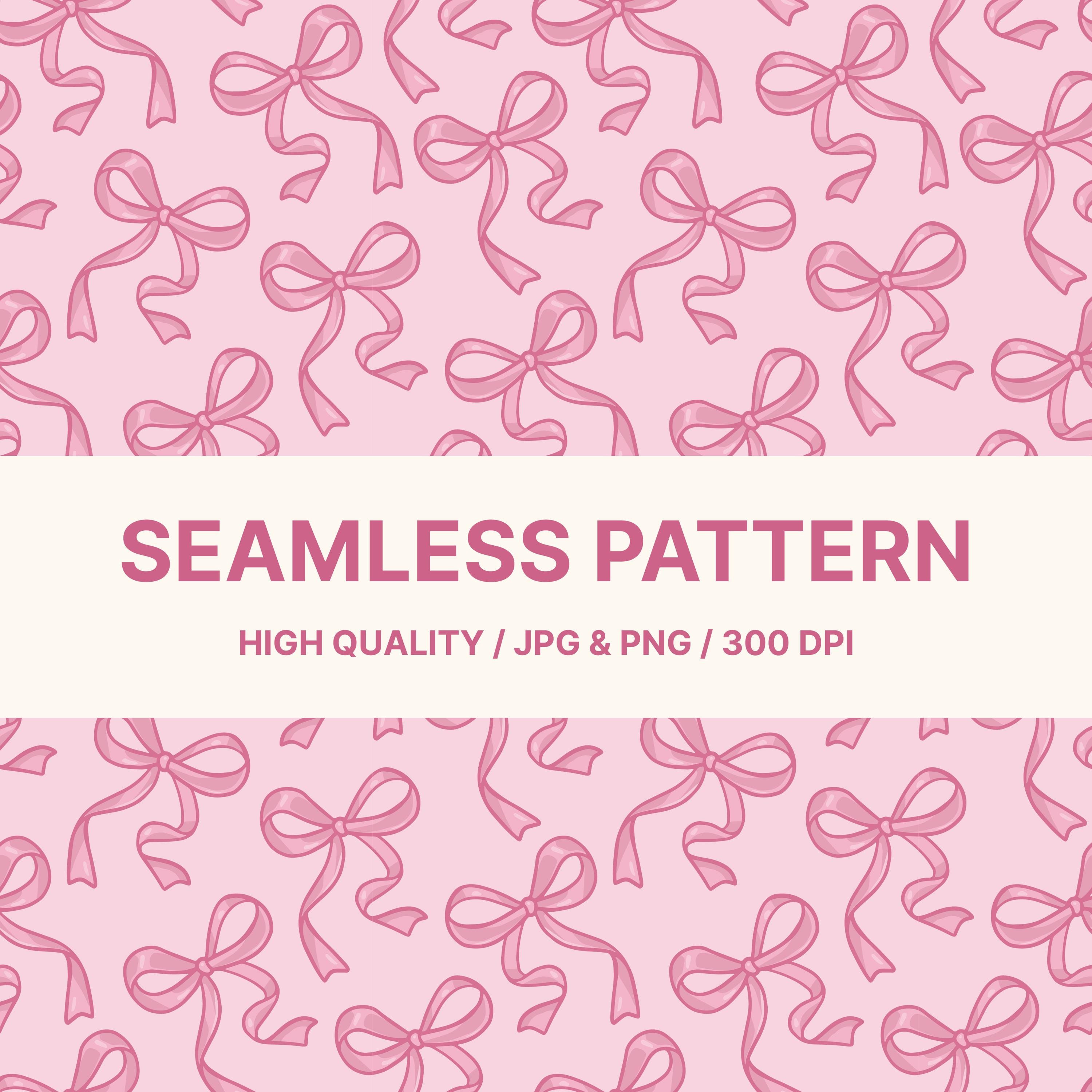 Pink Bows Seamless Pattern – Cute Digital Download for Fabric ...