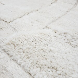 white Moroccan rug handmade wool rug custom rug Fabulous Moroccan rug for living room image 7