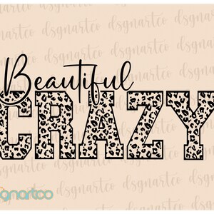 Beautiful Crazy Lyric Heart SVG PNG Song Digital Download