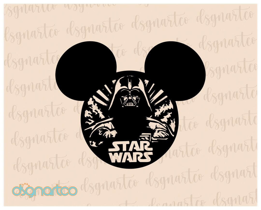 Star Wars Svg, Mandalorian SVG, Starwars Characters, Mickey Head, SVG