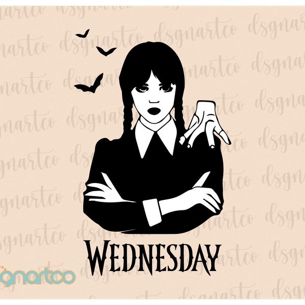 Wednesday SVG,Wednesday Png, Wednesday addams, The addams family, Wednesday,Never More,Jenna Ortega Silhouette,svg for cricut