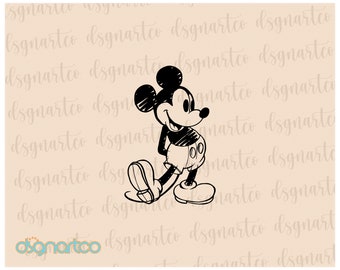 Mickeyy Mouse With Lines SVG, Mouse SVG, Family Trip SVG, Customize Gift Svg, Vinyl Cut File, Svg, Pdf, Jpg, Png, Ai Printable Design File