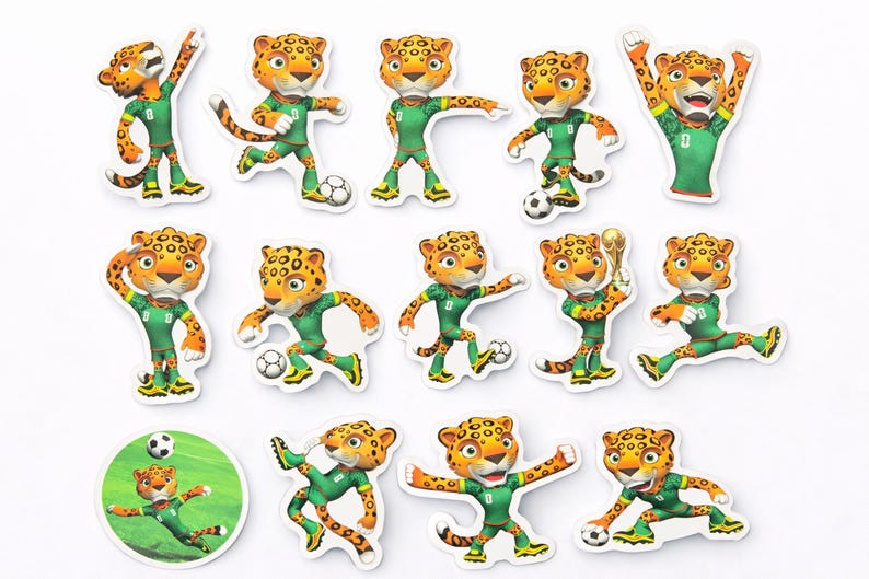 50 adesivi graffiti mascotte USA Messico Canada Coppa del Mondo 2026 immagine 5