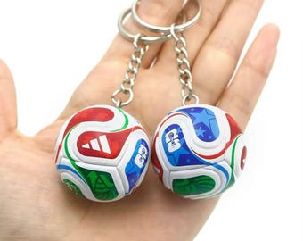 Coupe du monde 2026 mini 3d football football porte-clés ferme PVC porte-clés de football solide et durable