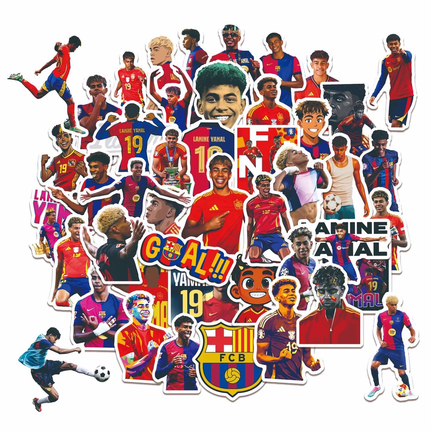 50pcs 2026 Lamine Yamal Graffiti Stickers Famous Football Player ...