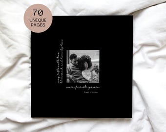 Anniversary Gift For Husband Our First Year Photo Album for Boyfriend Instant Download Creative Sentimental Gift for Him