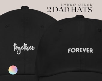 Dad Hat Matching for Couple Together Forever Cap Embroidered Anniversary Gift for Her Baseball Cap for Him Couple Hat Gift for Girlfriend