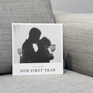 First Year Anniversary Photo Album Template, Couples Memory Scrapbook (Digital Download) image 10