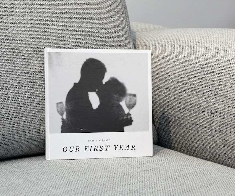 First Year Anniversary Photo Album Template, Couples Memory Scrapbook (Digital Download) image 10