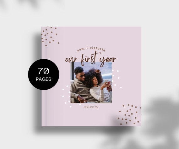 Gift for Boyfriend Anniversary Our First Year Photo Album Couple