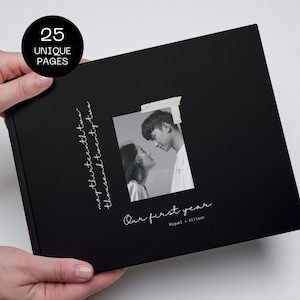 Gift For Boyfriend Anniversary Our First Year Photo Album Couple Memory Book Template Instant Download Creative Anniversary Gift for Him
