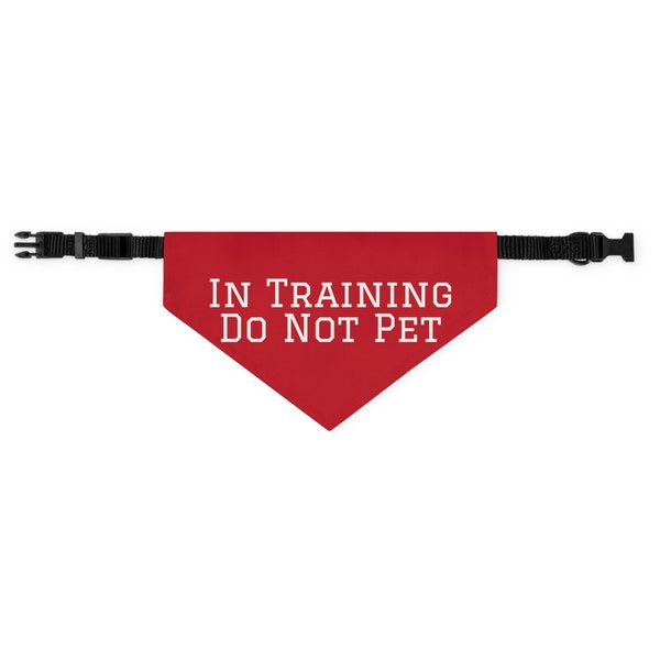 In Training Pet Bandana, In training Collar, in training dog Bandana, in training bandana, dog bandana, bandana for dogs