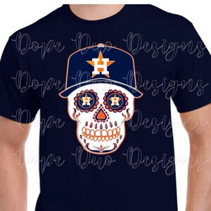 Houston Astros 12 inch Sugar Skull Sign, Navy Blue, Size NA, Rally House
