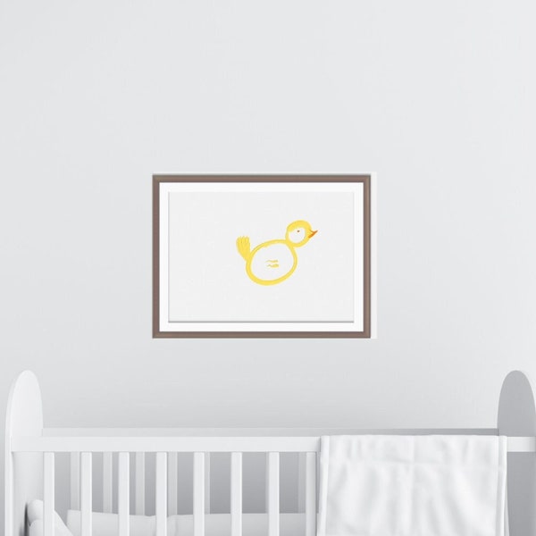 Yellow Duck Pastel Print l Summer Printable Wall Art l Nursery Wall Art l Minimalist Modern Décor l Instant Download l Summer Décor