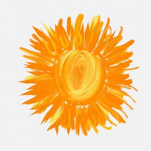 Orange and Yellow Sun Pastel l Summer Printable Wall Art l Sunshine Wall Art l Minimalist Modern Décor l Instant Download