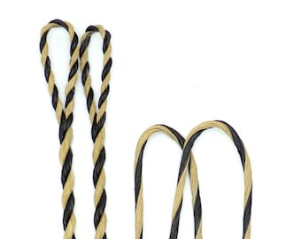 B55  Flemish Recurve Traditional Bowstring (Black/Tan)
