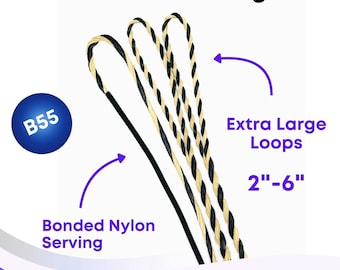 Flemish Twist B55 Horsebow String – Traditional Bowstrings for Hungarian, Mongolian & Turkish Styles – Handcrafted with Custom Loop Sizes