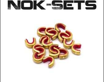Speed Noks - Red Brass Nok Sets - Bowstring Speed Nocks
