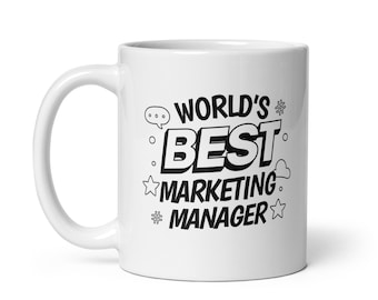 Marketing Manager Best Manager Mug New Job Gift Social Media Manager Marketing Gifts Boss Leaving Gift Digital Marketing New Job Gift For