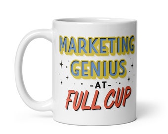 Marketing Genius Mug - Essential Coffee Cup for Digital Marketers, Perfect Agency Gift, Influencer's Top Pick, Holiday Coworker Present