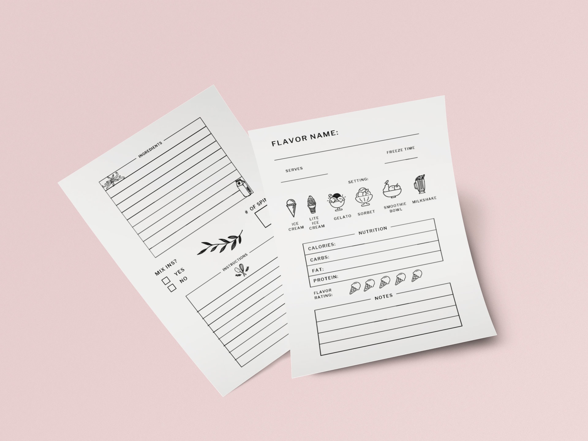 My Ninja Creami Recipe Journal Fillable PDF Download