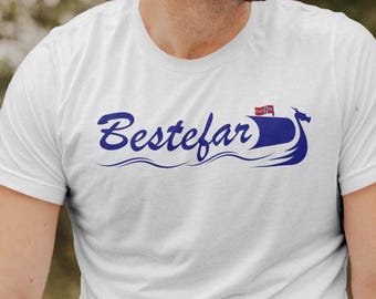 Bestefar Norwegian Viking Ship Graphic Tee, Norwegian Gifts, Scandinavian Gifts, Bestefar Shirt, Bestefar Gifts, Norwegian Viking Ship