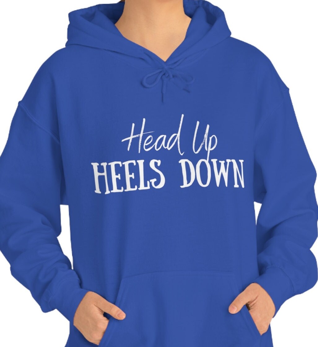 Head up Heels Down Barrel Racing Unisex Heavy Blend Hooded Etsy