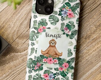 Sloth Namaste Tough Cell Phone Case, Sloth Gifts, Unique Phone Case, Cell Phone Case, Namaste, Yoga Lover, Yoga Gift