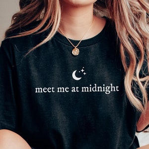 Meet Me At Midnight shirt, Midnights tshirt, Meet Me At Midnight Crewneck Tshirt, New Album Midnights Stars and Moon