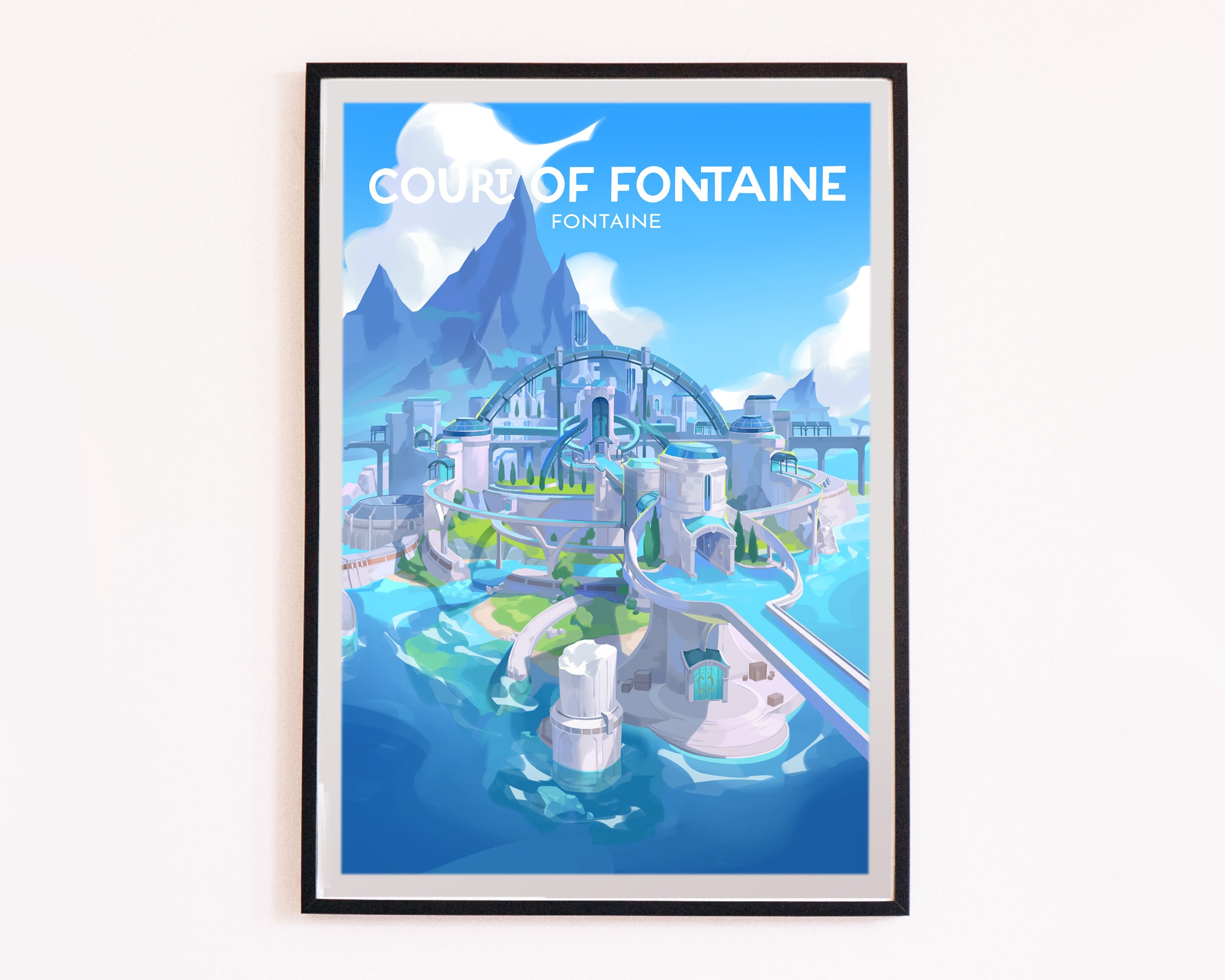 Court of Fontaine Travel Poster