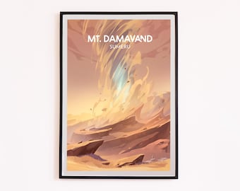 Mt Damavand Travel Poster
