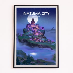 Reiseplakat der Stadt Inazuma