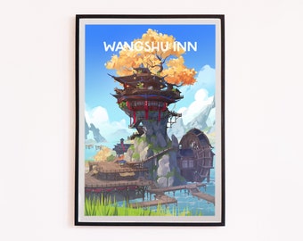 Poster di viaggio della locanda Wangshu