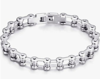 New Unisex Bike Bicycle Chain Link Bracelet Stainless Steel