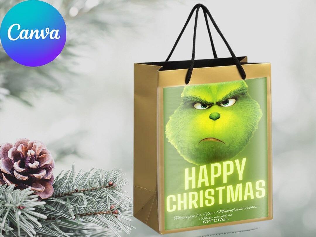 Grinch Water Bottle Labels Grinchmas Water Bottle Labels the - Etsy