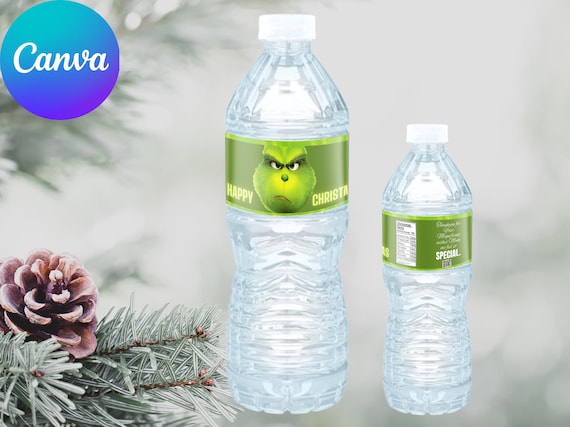 The Grinch Christmas Icons 24 Oz Plastic Water Bottle