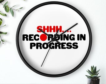 Shhhh Recording Clock | Gift For Musicians/Producer | Music Inspired Gifts