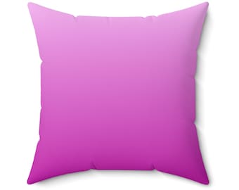 Spun Polyester Square Pillow. Ombre Effect in Pink, Home Decor Ideas, Gift idea for women.
