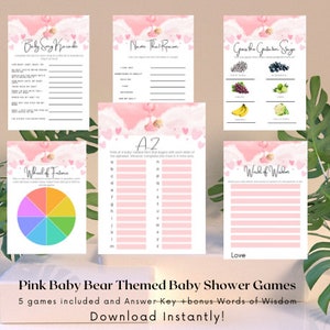 Pink Elephant Baby Shower, Baby Girl , Baby Shower Games, Games, Fun, Baby Shower