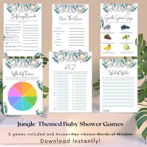 Dschungel-Thema-Babyparty-Spiele, Dschungel-Babyparty, Dschungel, Babyparty-Spaß, Spiele