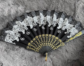 Hand held foldable Victorian fan